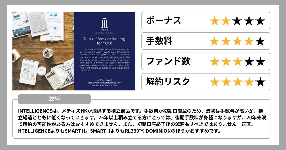メティスHK インテリジェンスの商品概要
